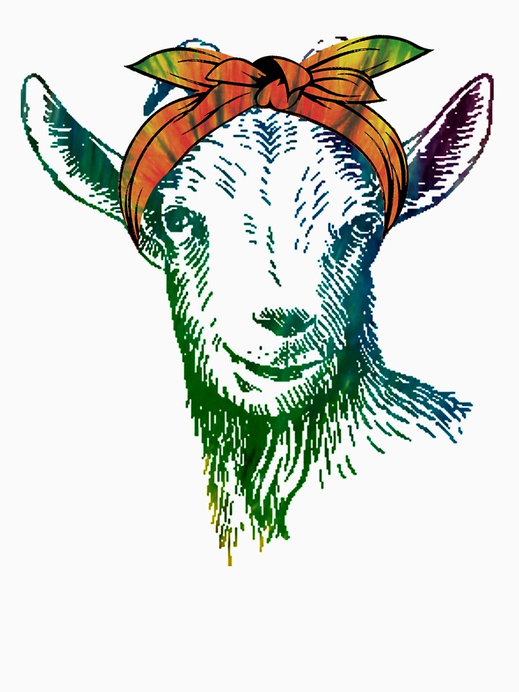 Goat with bandana cute t-shirt - Goat awesome gift for men, women and kids by Titmit