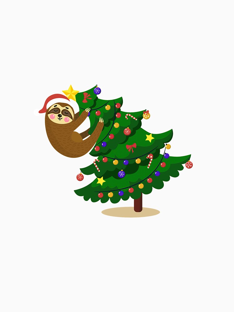 Christmas Tree Hanging Sloth by Landesign