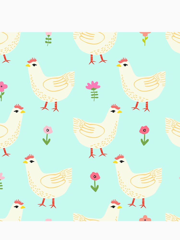 Chicken Floral Pattern by SweetPea49