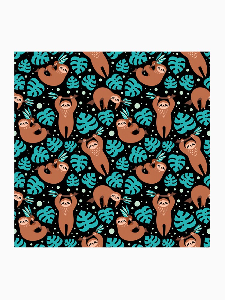 Sloth Tropical Pattern by ArtCreations79
