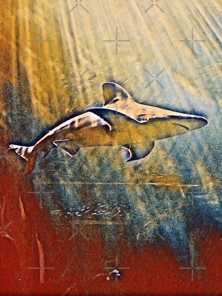 Afternoon Sea Life Ocean Portrait Shark Art by TheWildFlix