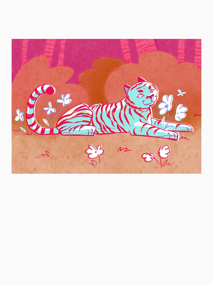 Psychedelic Tiger in a Flower Field by ChiaraAless