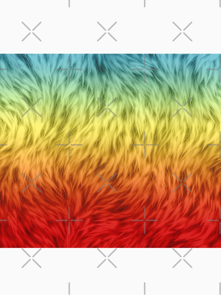 Blue Gold Red Wolf Fur by HomeLivingCo