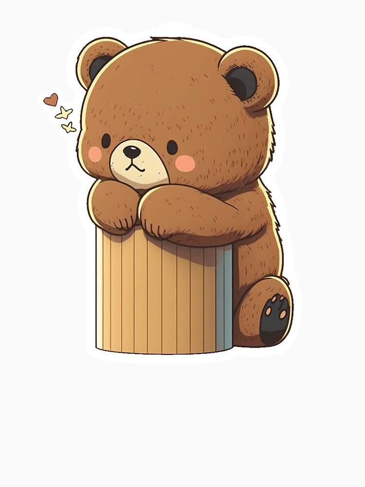 Cute chibi bear, baby bear by MarcGugDesigns