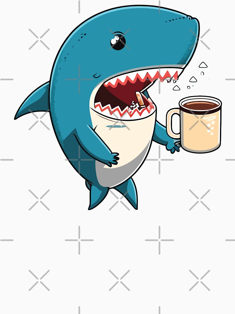 Shark Drinking Coffee by stivenes