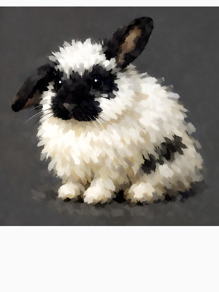 Black-and-White Lionhead Rabbit by Masha_D