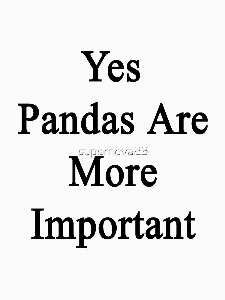 Yes Pandas Are More Important by supernova23