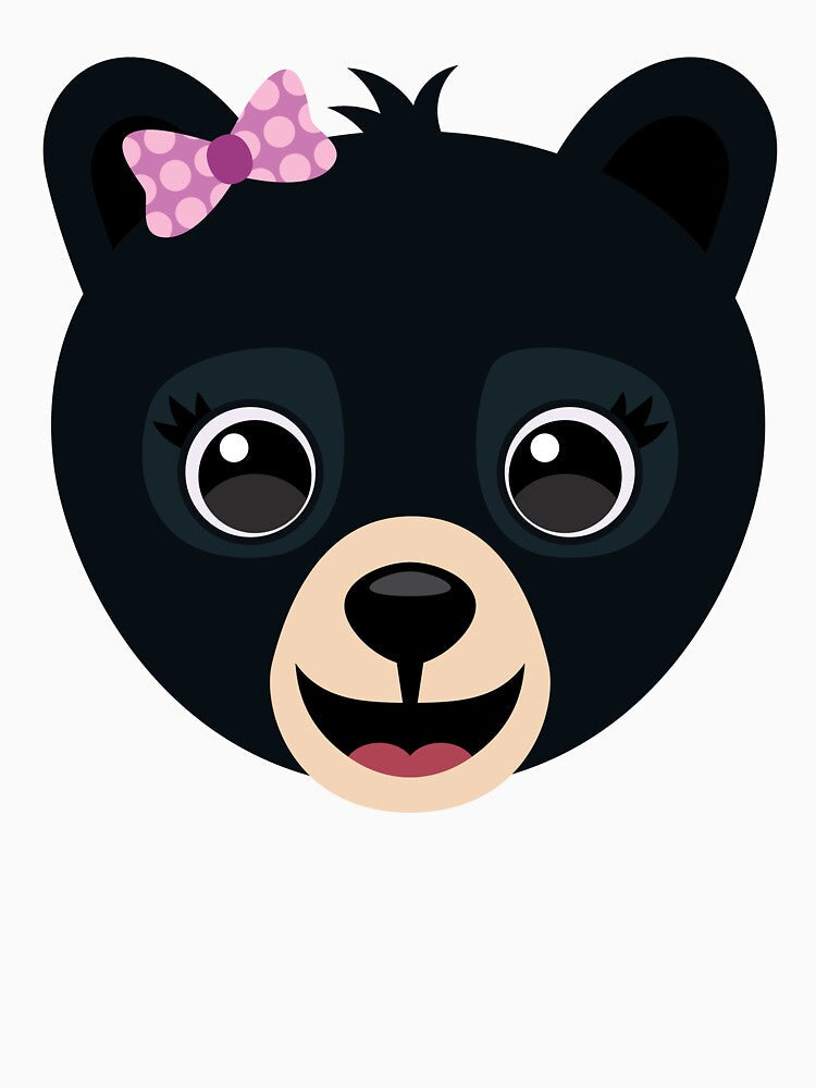 Cute Baby Black Bear Girl by Captain Creative