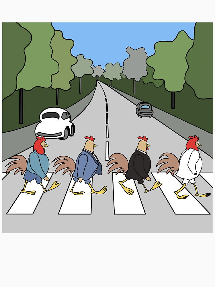 Chickens Crossing Abbey Road by OldWrensAlley