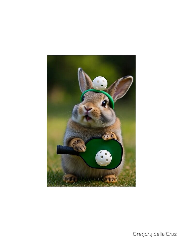 Pickleball Playtime with the Cuddly Bunny by Gregory de la Cruz