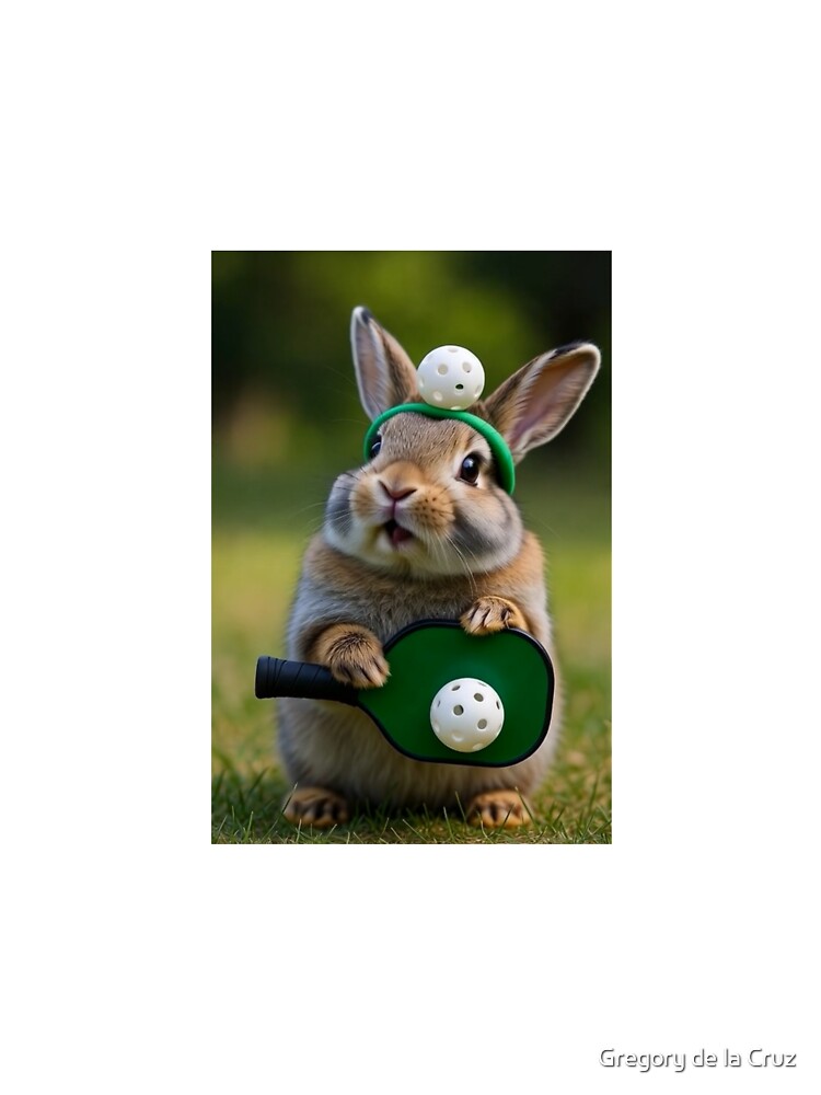 Pickleball Playtime with the Cuddly Bunny by Gregory de la Cruz