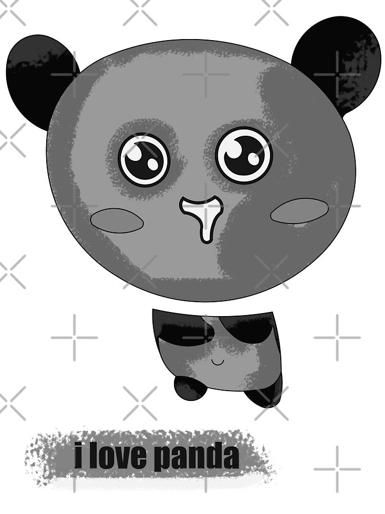 i love panda t black and white  -shirts by fowzi shokri