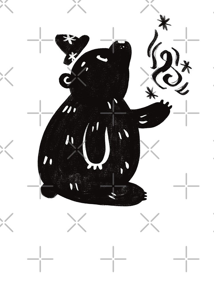 Scratchy Bear Wizard, Fantasy Familiar by Druid Soup