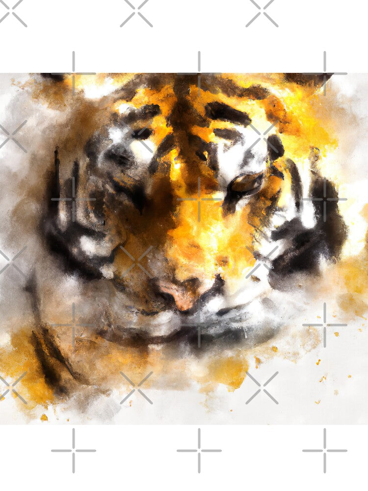 Cat Art - Soft Style Abstract Tiger Portrait by wwlmerch