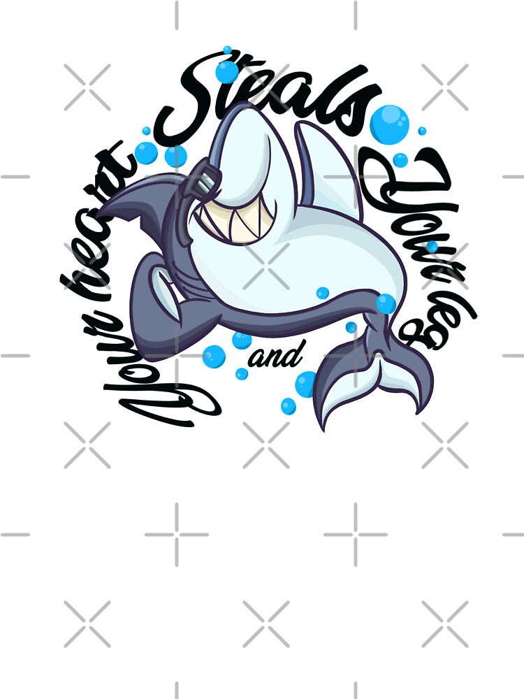 Shark week, steals your legs and your heart funny zombie shark by lucky-fern