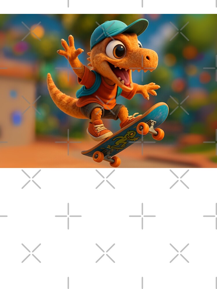 Skater Masiakasaurus Dinosaur by Sillytoe