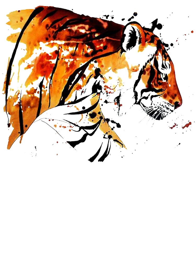 Bengal Tiger in Abstract Watercolour by Designs By Creation