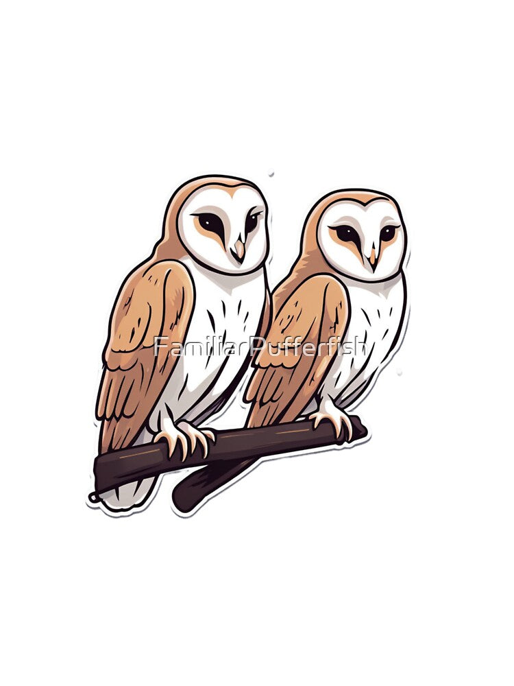 Two Barn Owls by FamiliarPufferfish