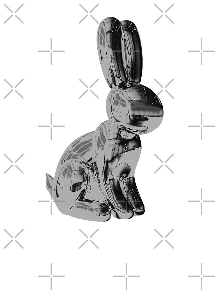 Chrome Bunny Modern Rabbit Illustration by PhokaPhokich