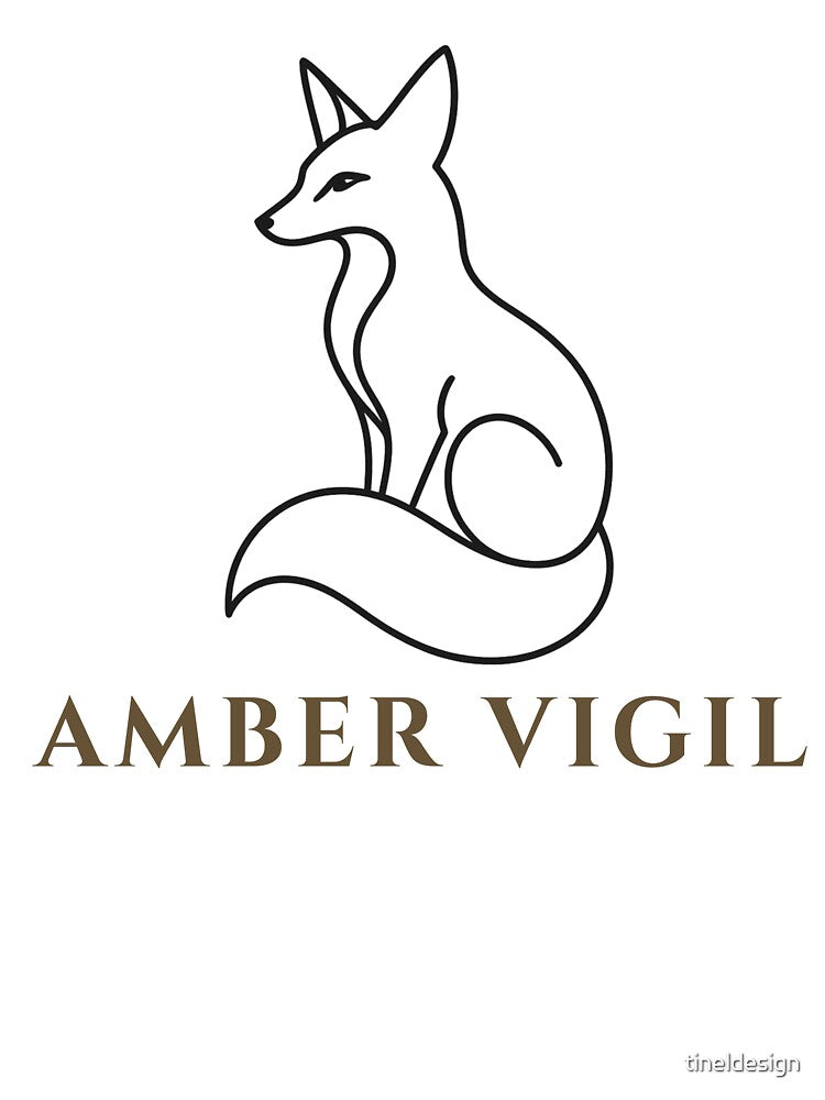 Amber Vigil | Minimalist Fox Line Art Heritage Series by tineldesign