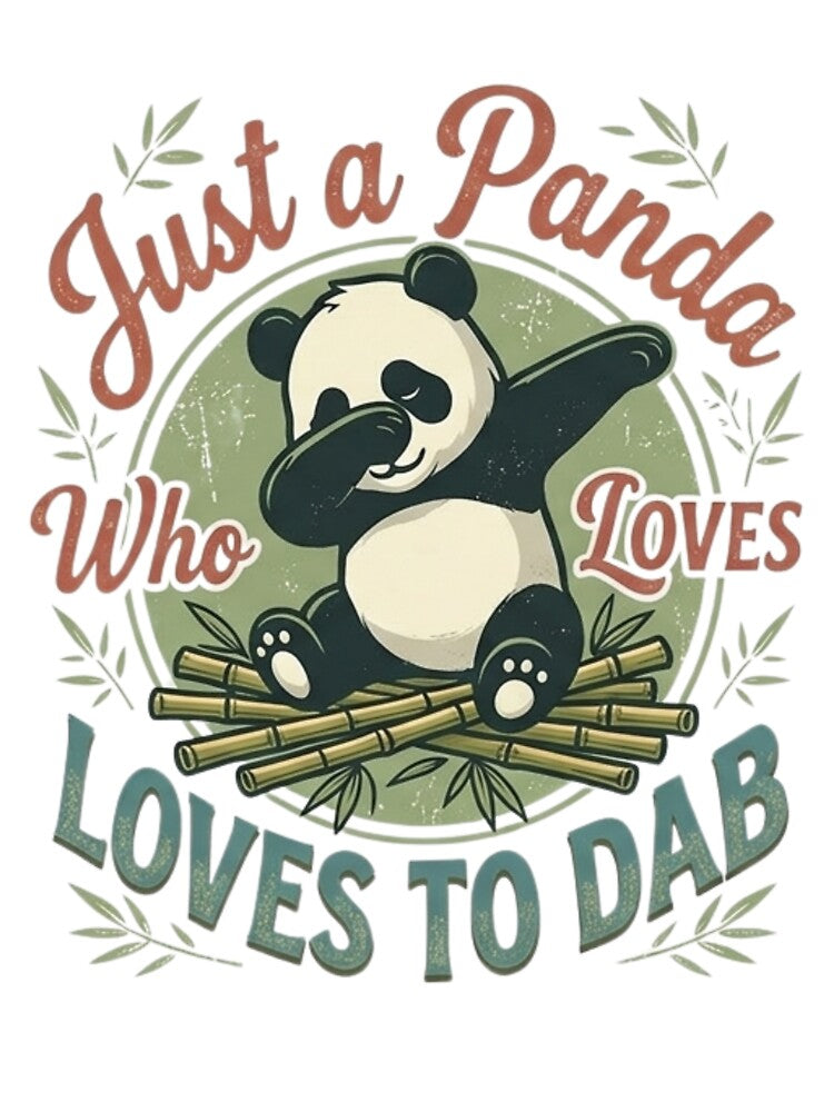 Just A Panda Who Loves To Dab Retro Vintage Bamboo Aesthetic by Wear Sculpt