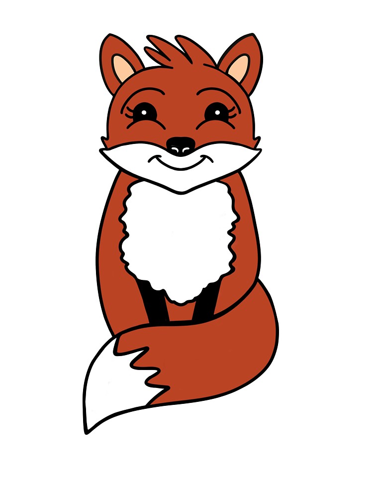 Cute Cartoon Fox Lover by Sartoris Art