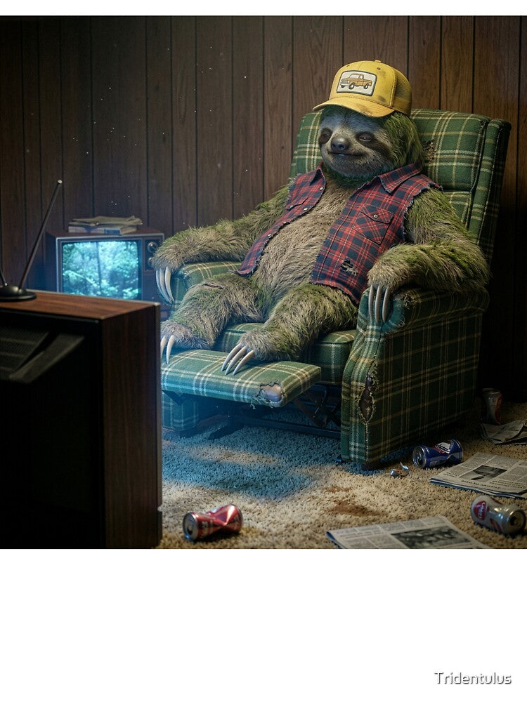 Sloth Watches Some Late Night TV by Tridentulus