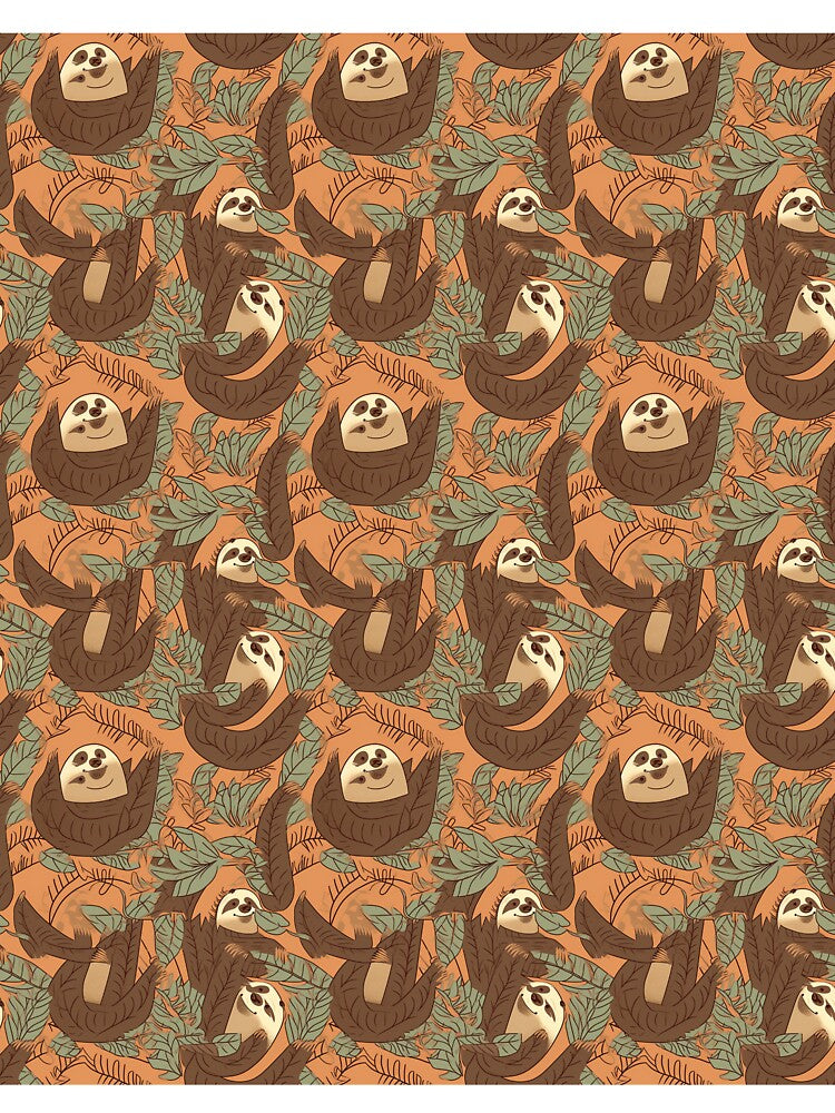 Retro Art Deco Sloth Pattern | Vintage Design for Modern Trendsetters by Retro-ArtDeco