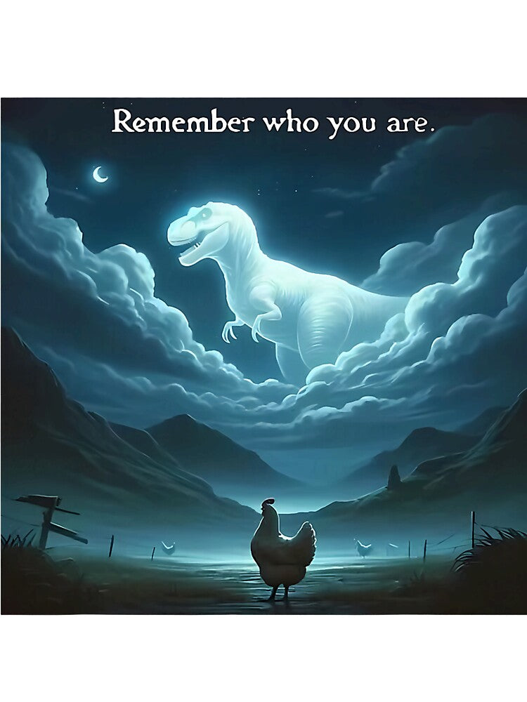 Remember Who You Are Chicken Spirit Forest Scene by nojany