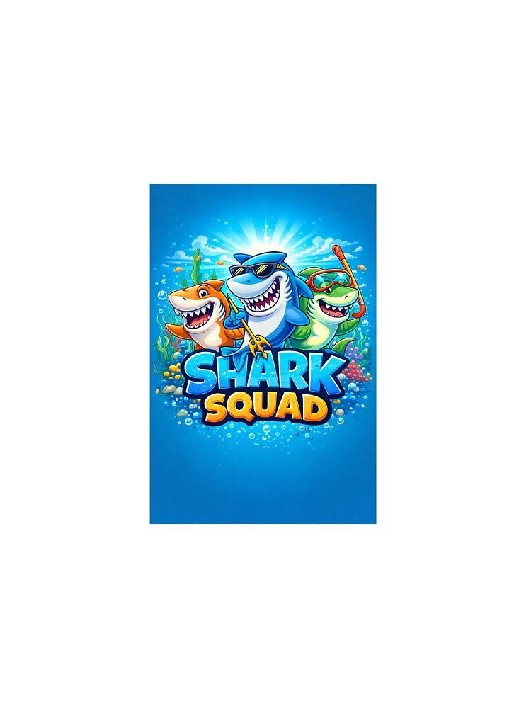 Shark Squad – Cute Cartoon Sharks Kids Design by GorgosStore