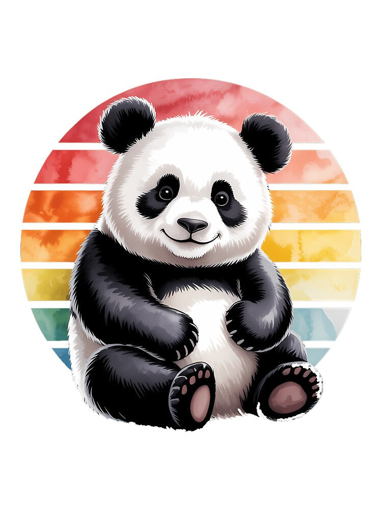 Sunset Panda Kawaii Panda by Formatage