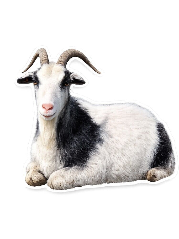 Cute Goat Sticker – Farm Animal Aesthetic Goat Design by ByIvette