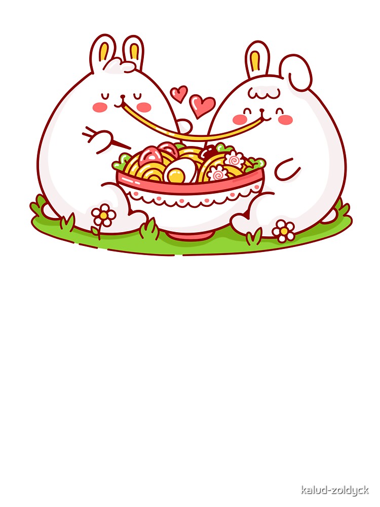 Cute Rabbits Eating Spaghetti by kalud-zoldyck