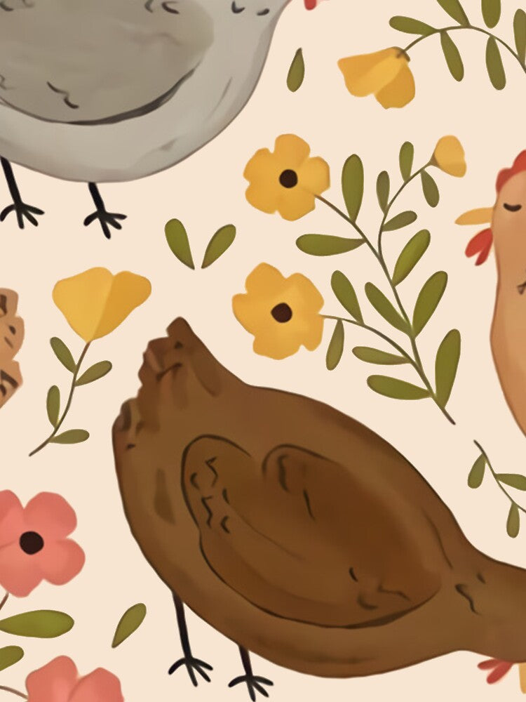 Floral Hens Seamless by SweetPea49