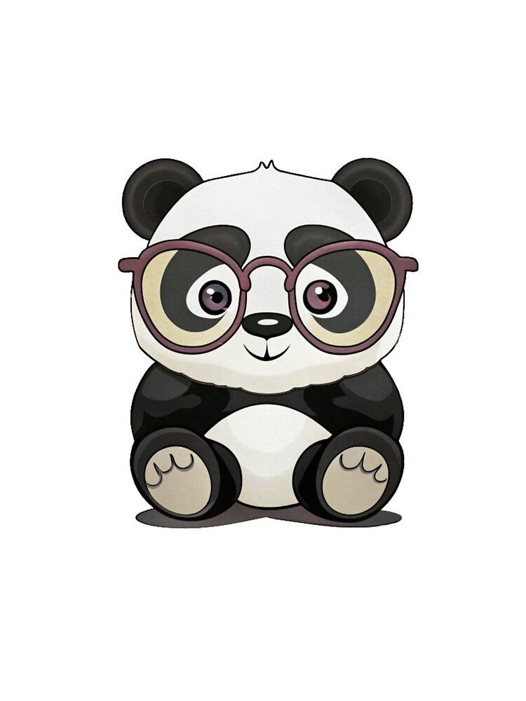 Cute Panda Wearing Glasses – Adorable Kawaii Panda Illustration by A1MarketDesigne