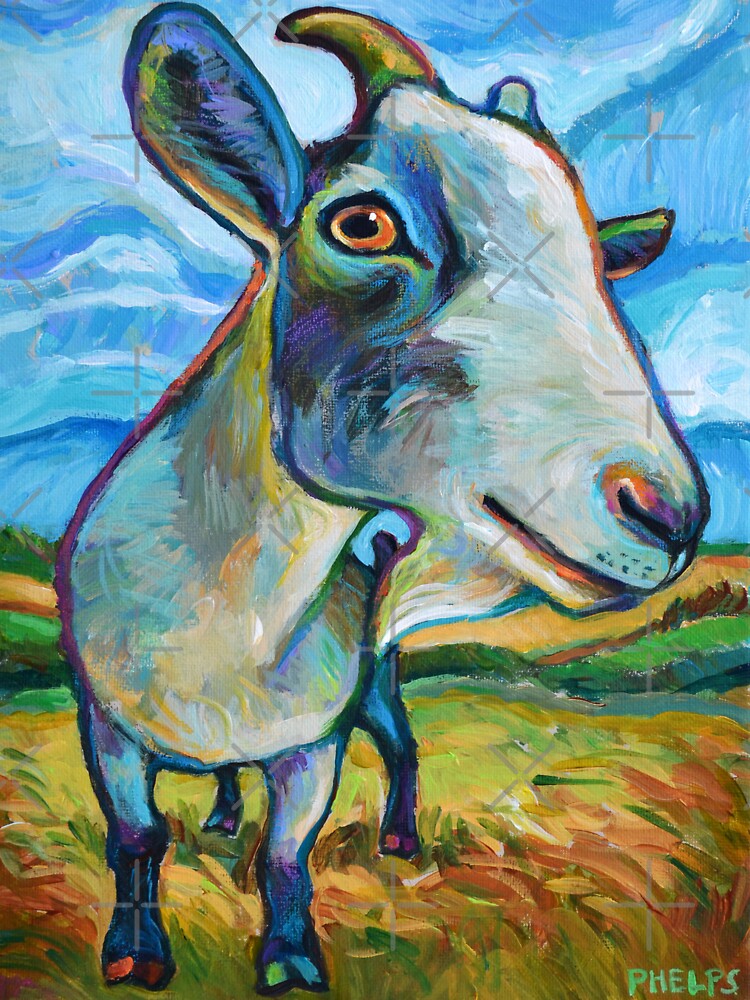 Goat Painting called Van Goat by RobertPhelpsArt