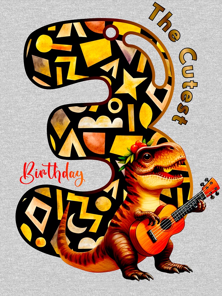 The Cutest 3 – Dinosaur 3rd Birthday Party Design by Doodle-Bloom