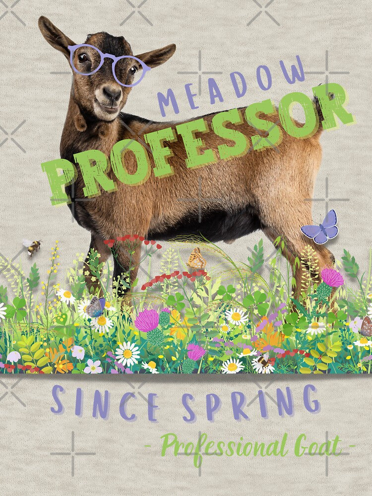 goat with glasses - meadow professor by PositiveIdeas