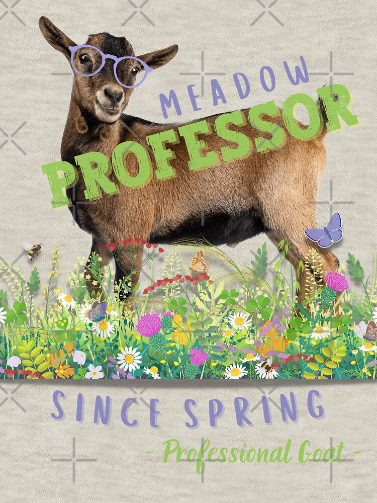 goat with glasses - meadow professor by PositiveIdeas