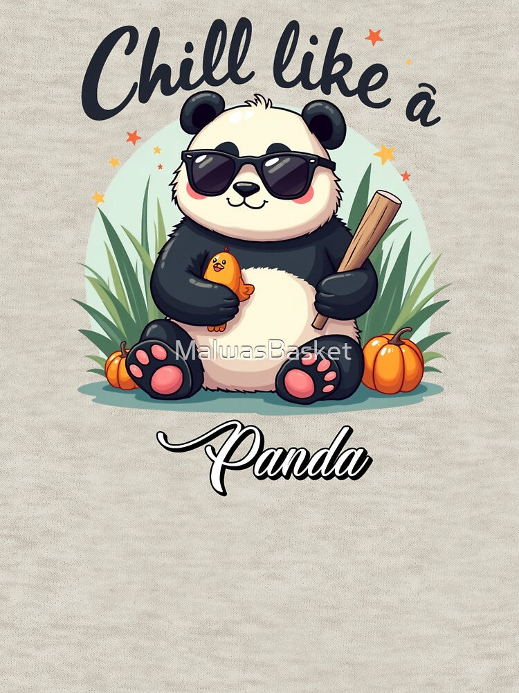 Chill Like a Panda Cute Panda Cool Panda Bear Happy Gifts T-Shirt by MalwasBasket