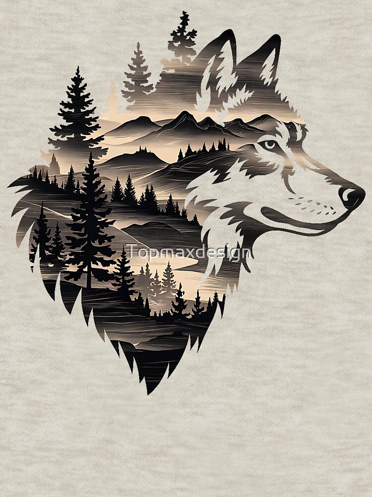 Brown Wild Wolf by Topmaxdesign