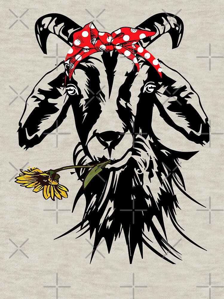 Goats Bandana Farm Animal Lover Funny Goat Graphics by DavidAlun