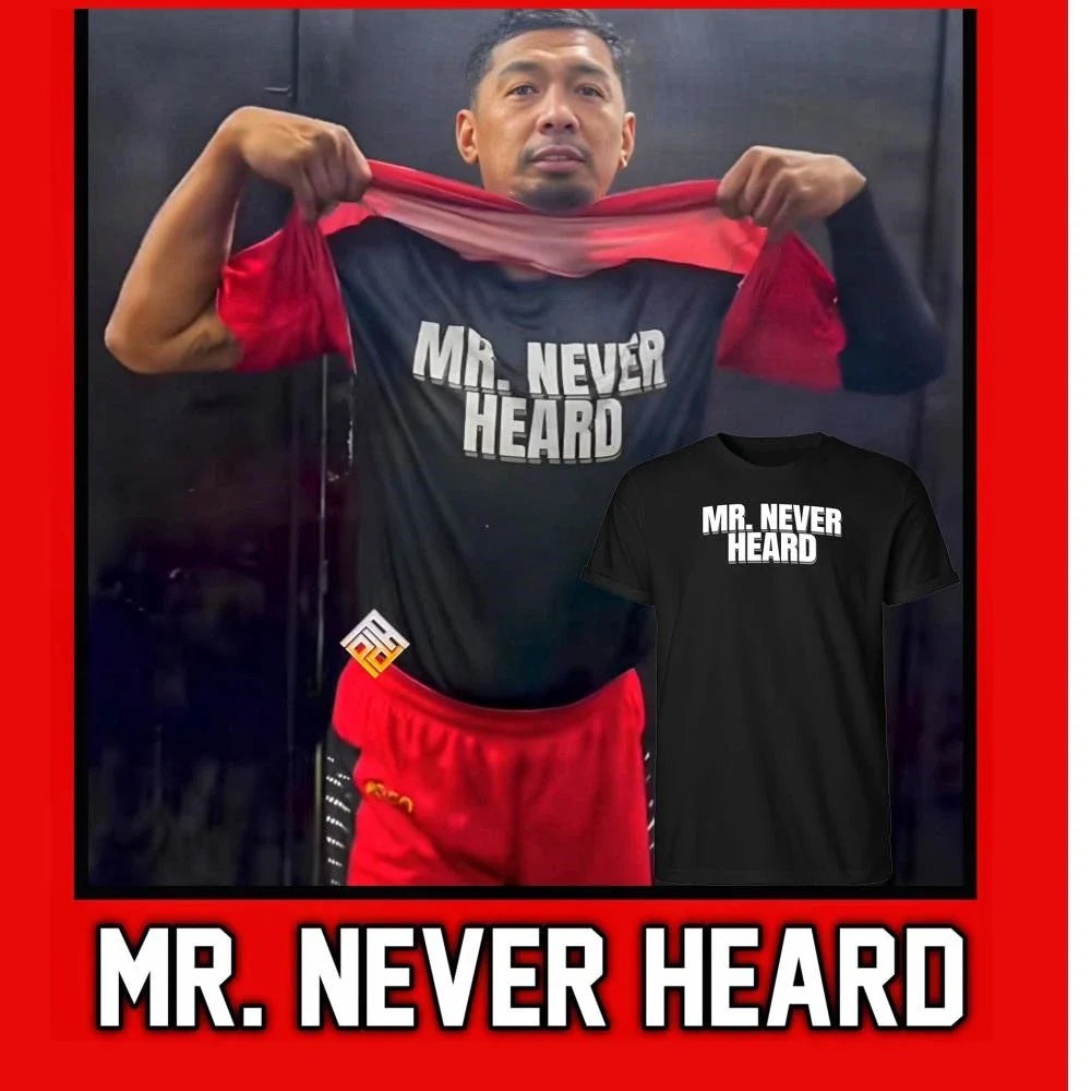 Raymond Aguilar wears Mr. Never Heard Shirt