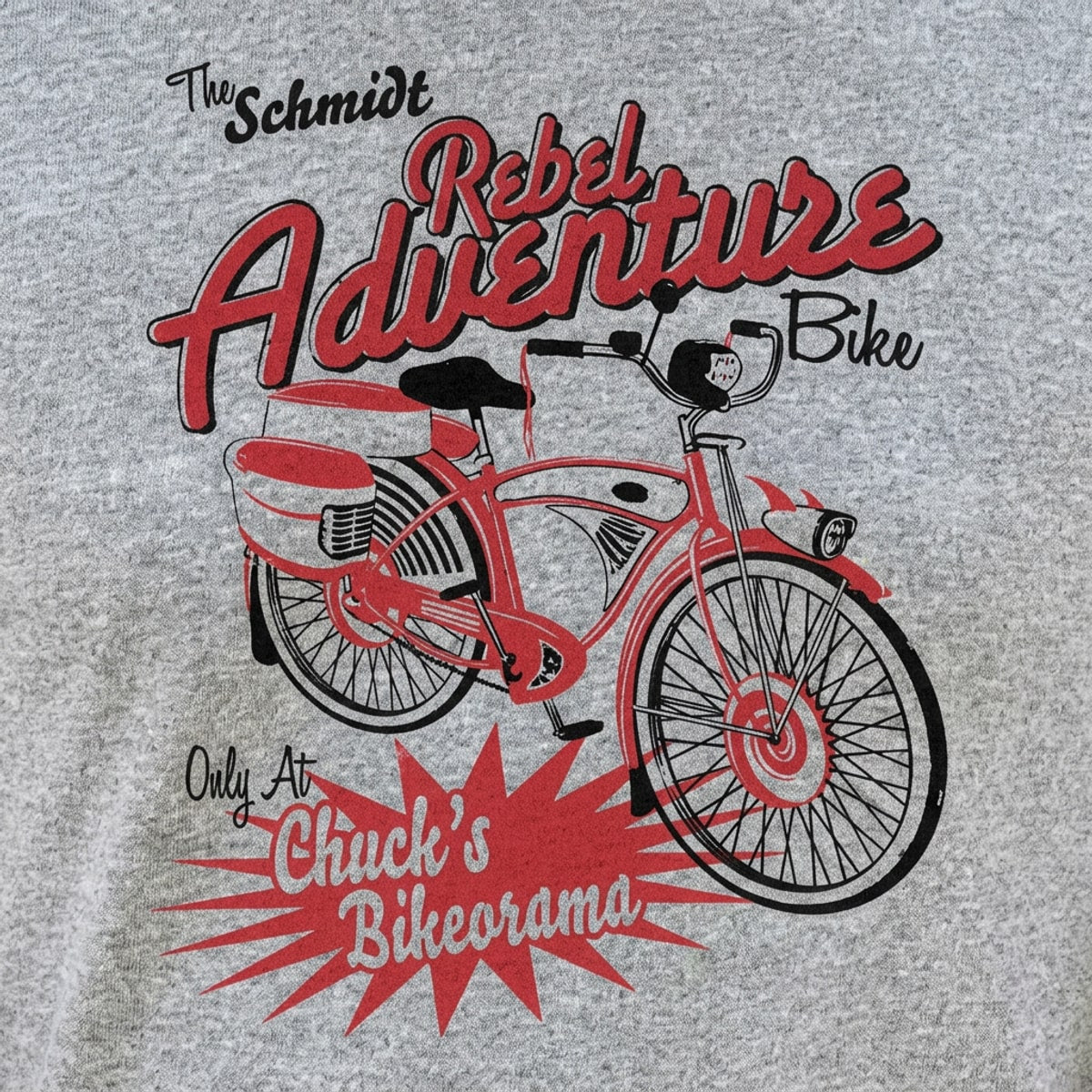 Rebel Adventure Retro Red Bicycle Ad