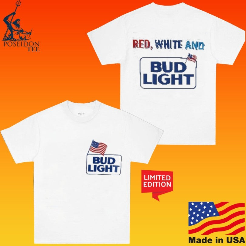Red White And Bud Light 4th Of July T-shirt