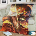 rengoku Fleece Throw Blanket