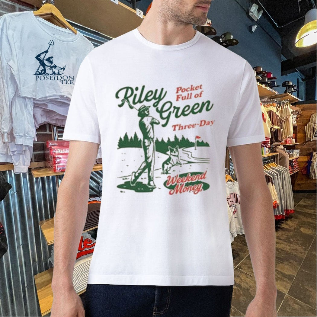 Riley Green Pocket Full Of Three-day Weekend Money Golf T-shirt