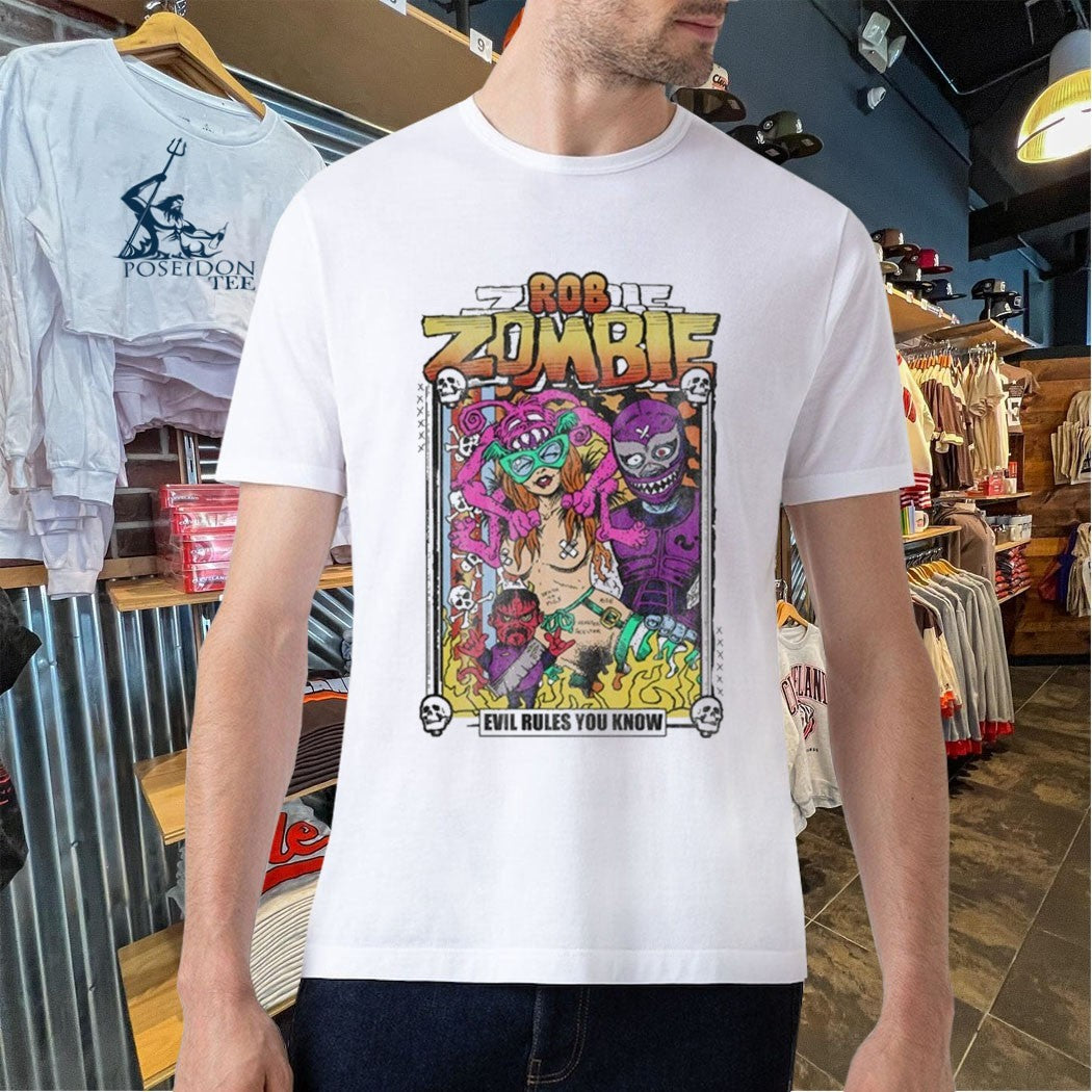 Rob Zombie Evil Rules You Know Toontime Muscle T-shirt