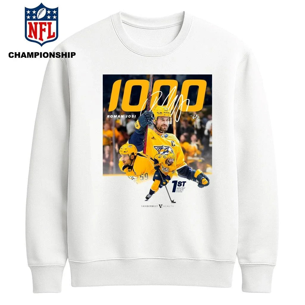 Roman Josi Becomes The First Player In Nashville Predators History To Play His First 1000 NHL Games With The Franchise Shirt