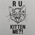 R U Kitten Me Wild Eyed Hissing Cat Face Pun